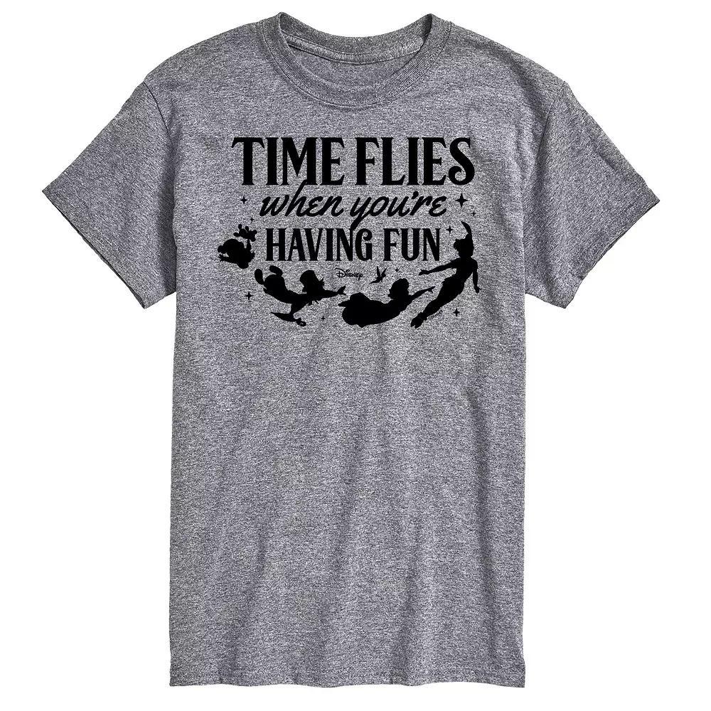 Disney's Peter Pan Men's Time Flies Graphic Tee, Size: Small, Gray Product Image