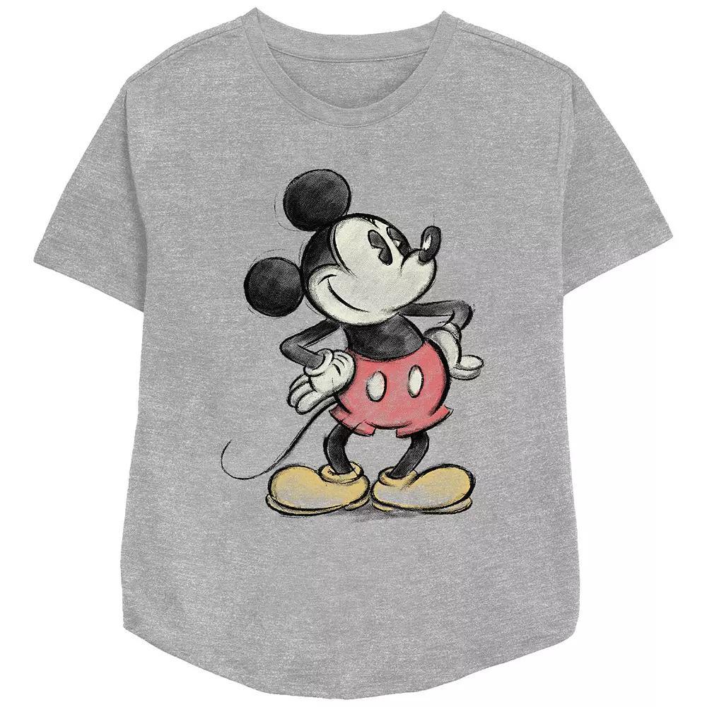 Disney's Mickey Mouse Color Sketch Women's Relaxed Fit Graphic Tee,  Product Image