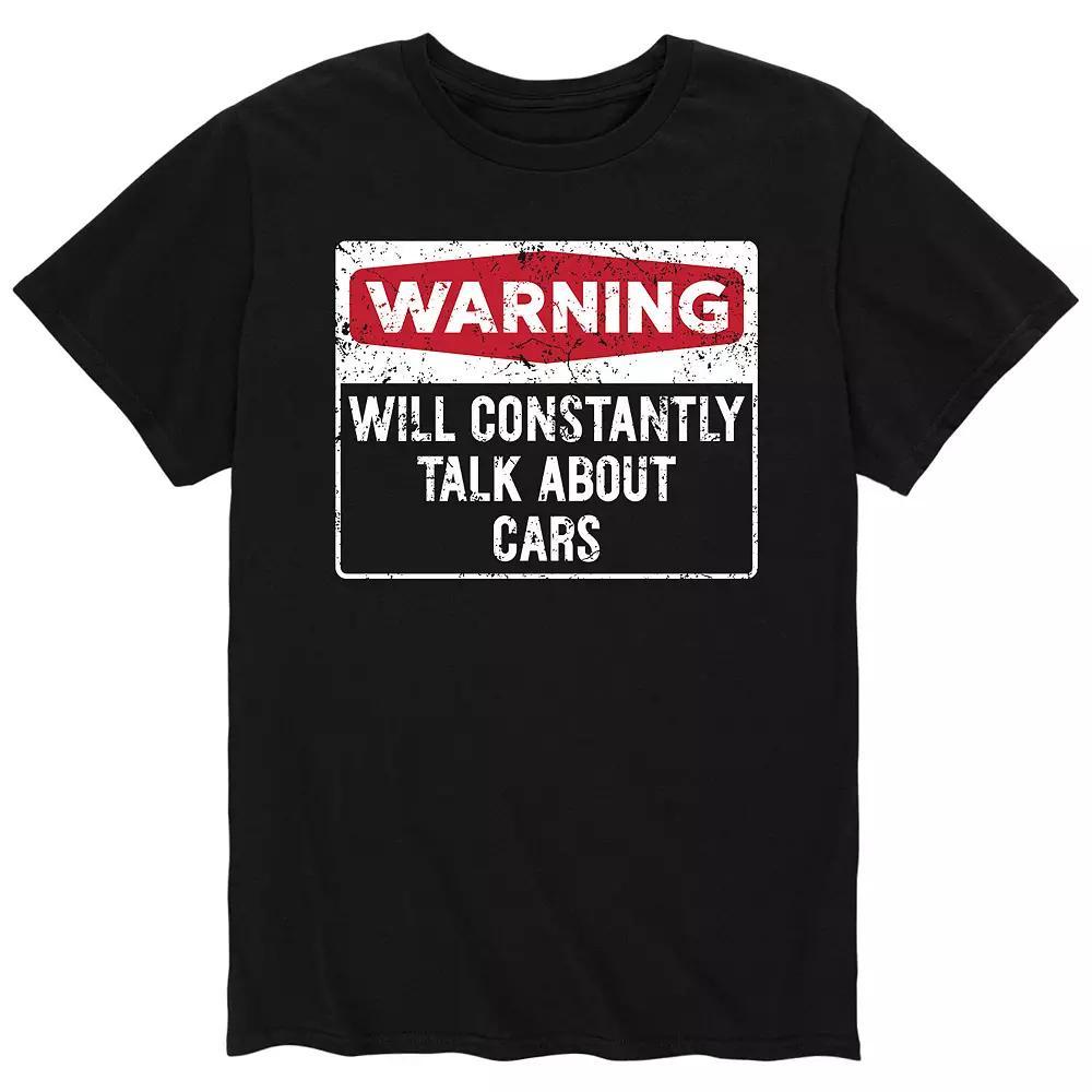 Men's Warning Will Constantly Talk About Cars Tee,  Product Image