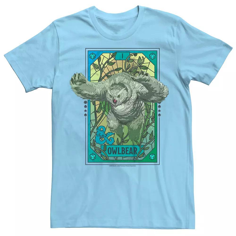Men's Dungeons & Dragons Owlbear Mosaic Tarot Card Tee, Size: Large, Light Blue Product Image
