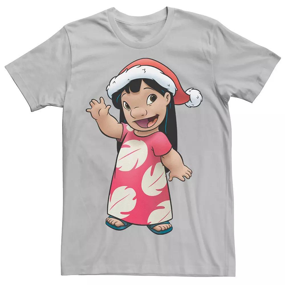 Disney's Lilo & Stitch Christmas Lilo Santa Hat Portrait Men's Tee,  Product Image