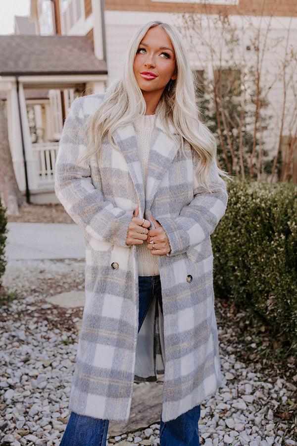 Snowfall Feels Plaid Coat Product Image