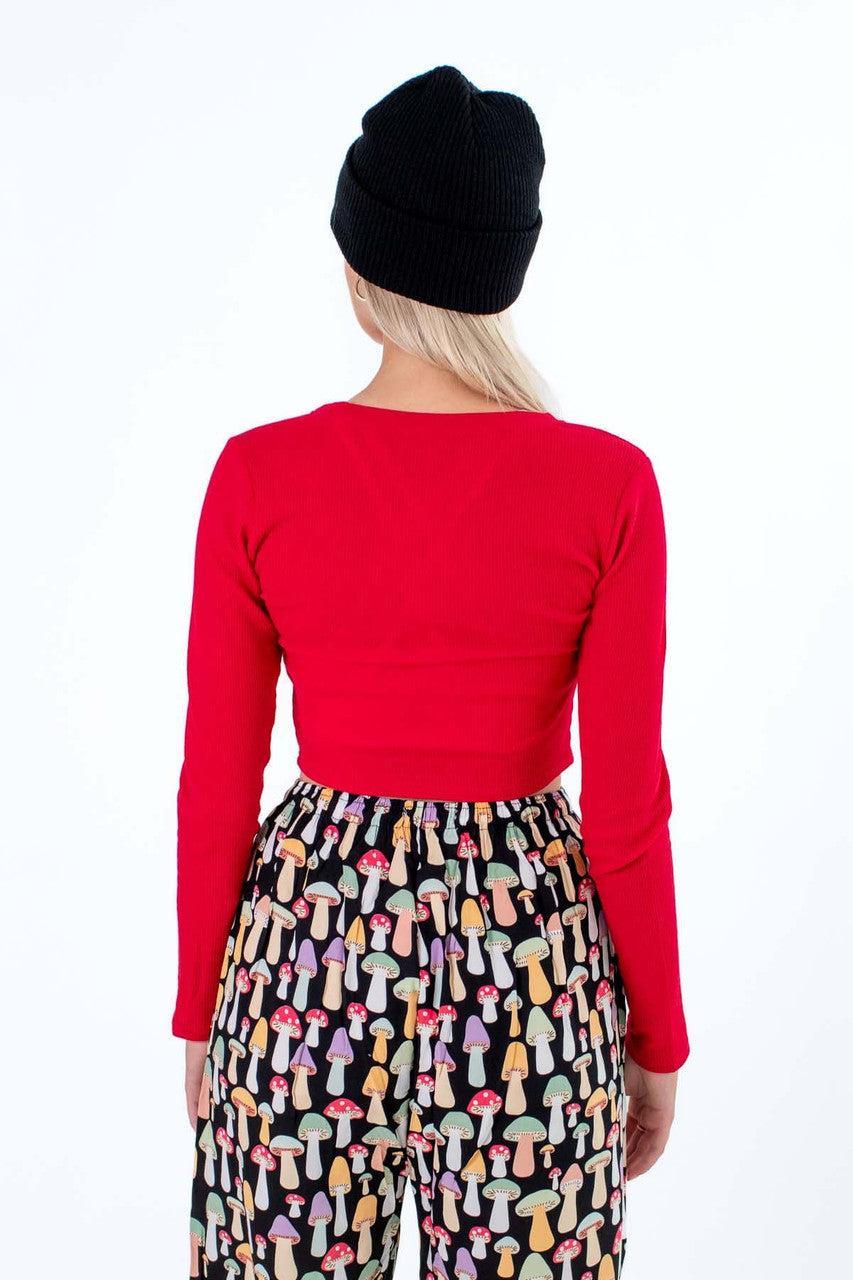 Red Long Sleeve Thermal Tee Product Image