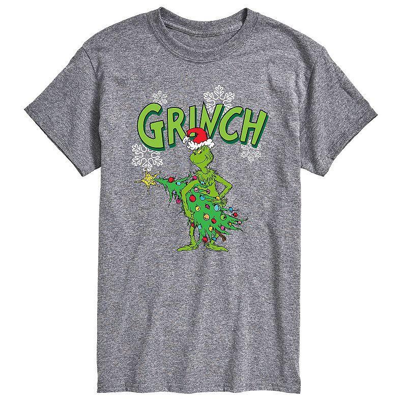 Men's Dr. Seuss The Grinch Tee, Size: XL, Athletic Grey Product Image