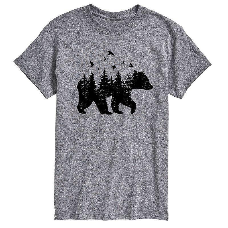 Big & Tall Forest Bear Tee, Men's, Size: 4XL Tall, Gray Product Image