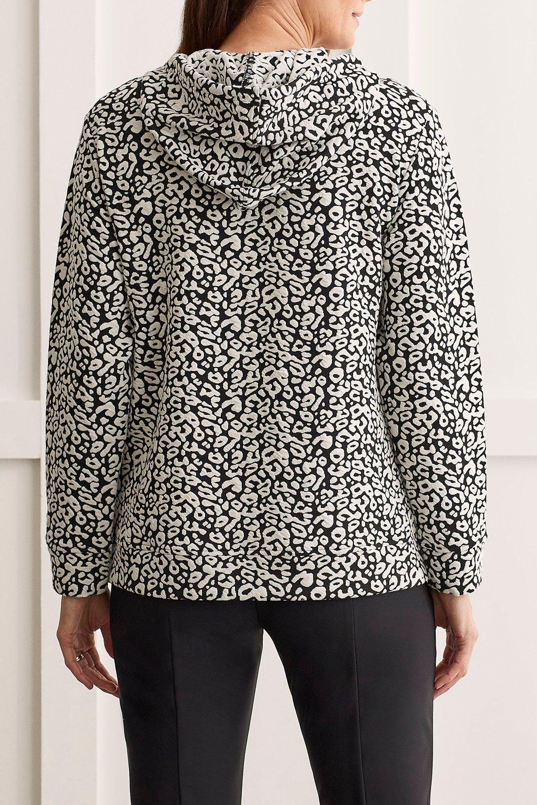 Leopard Print Hooded Top Product Image