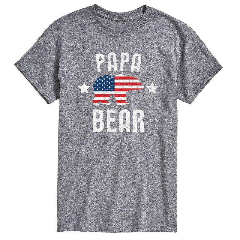 Big & Tall Papa Bear Patriotic Tee, Men's, Size: 6XB, Blue Product Image