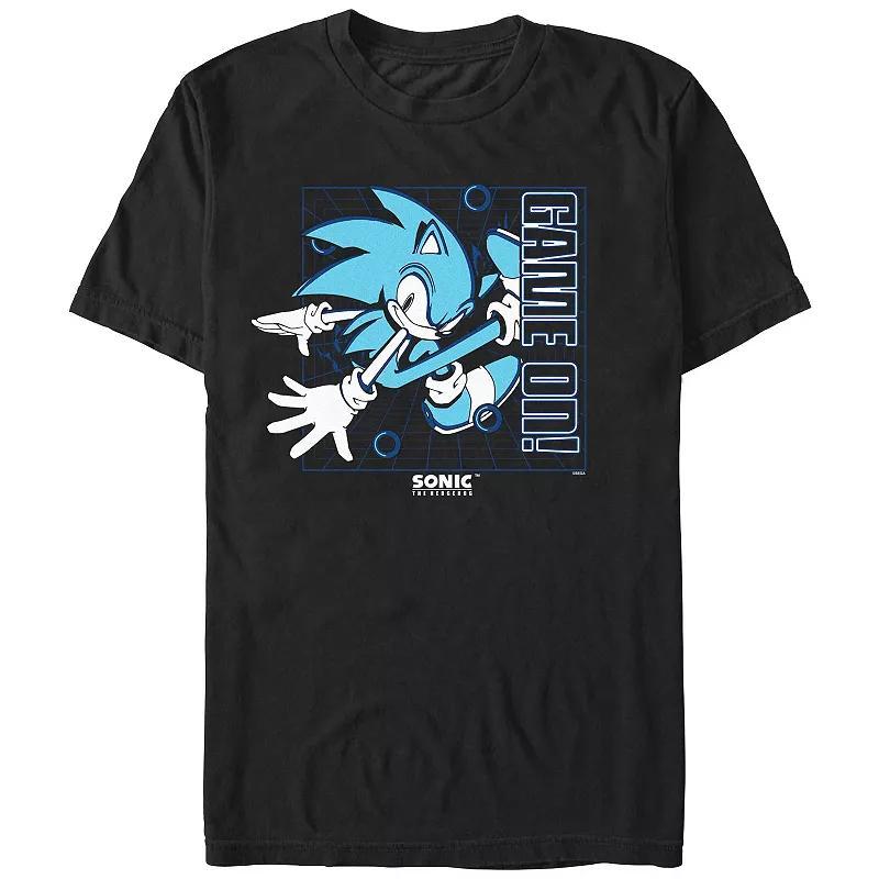 Mens Sonic The Hedgehog Game On Poster Graphic Tee Product Image