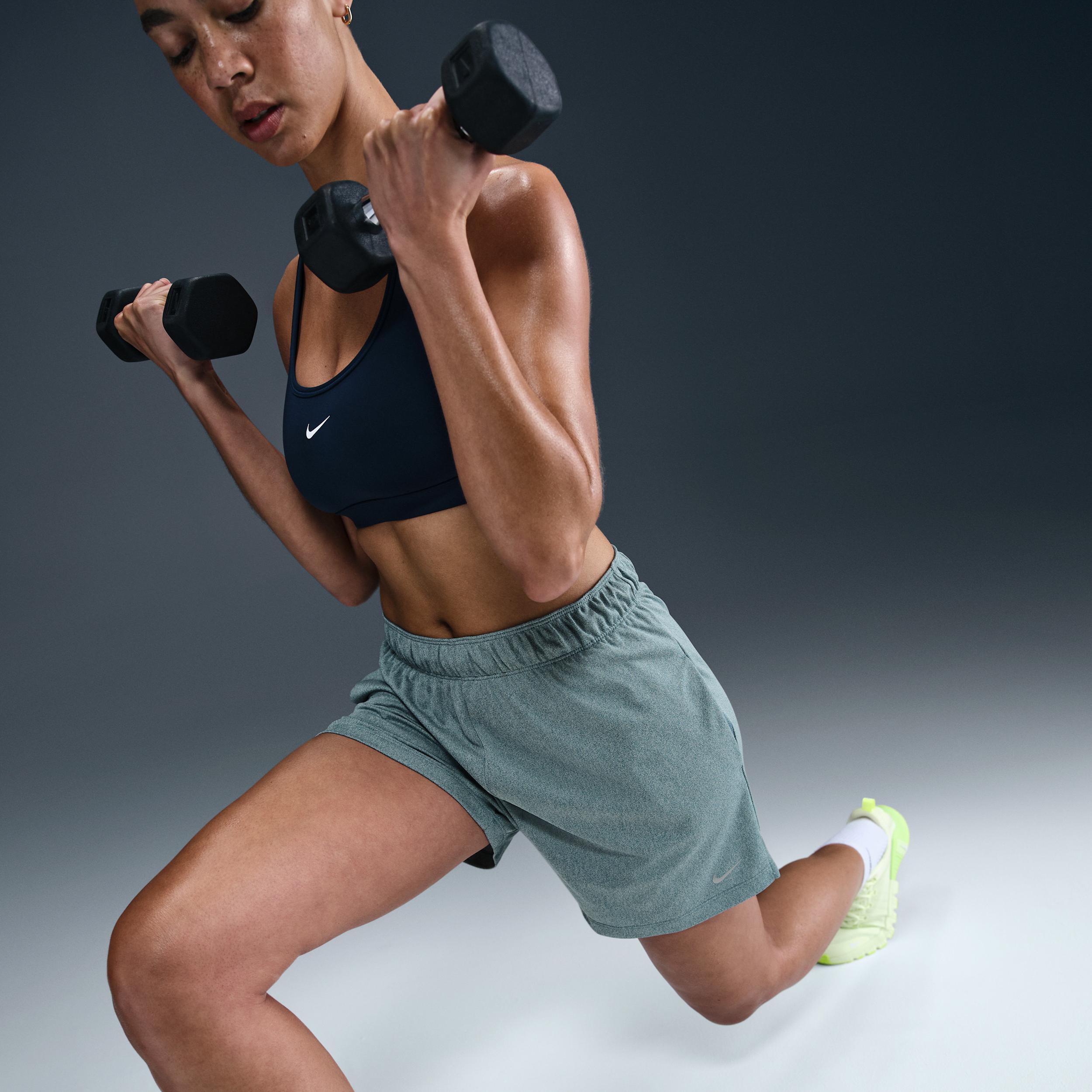 Nike Womens Attack Dri-FIT Fitness Mid-Rise 5 Unlined Shorts | DX6024-006 Product Image