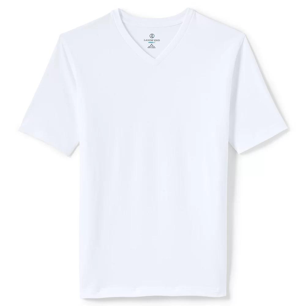 Men's Lands' End Super-T V-Neck Tee,  Product Image