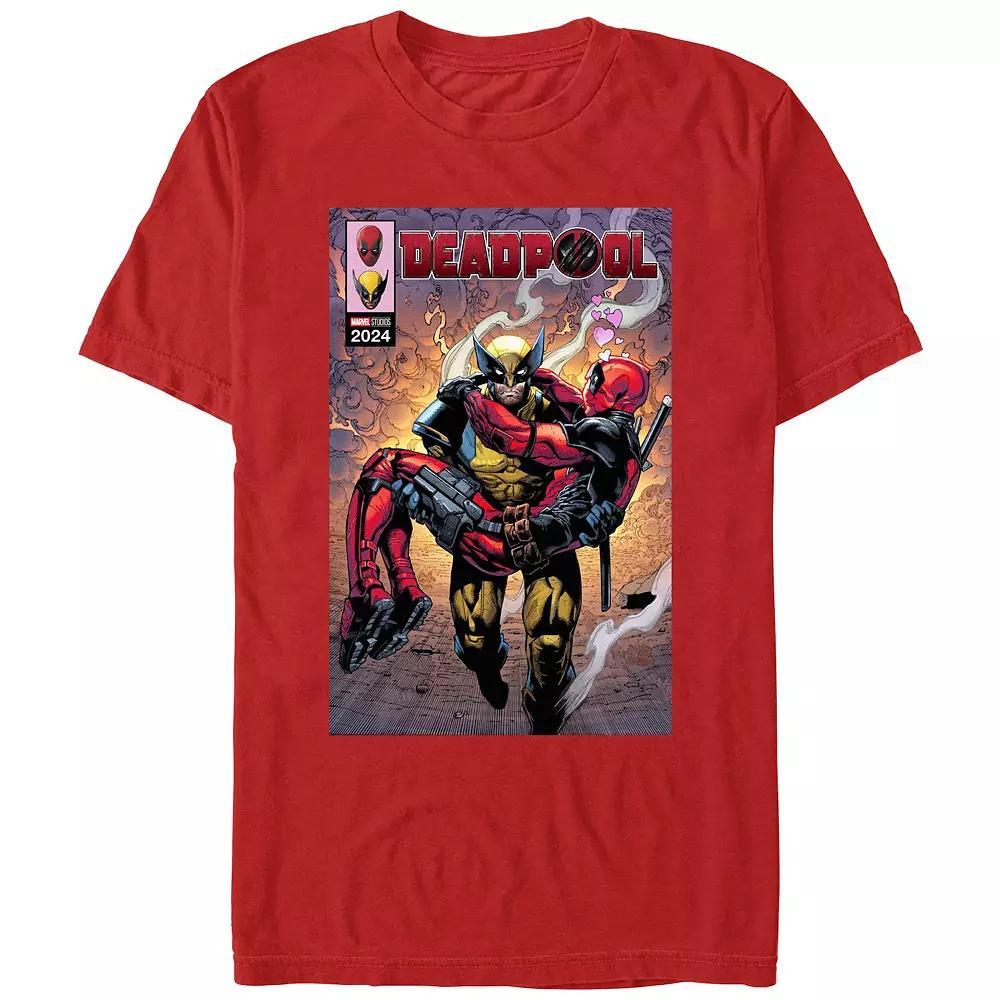 Big & Tall Marvel Deadpool Clawed Logo Graphic Tee, Men's,  Product Image
