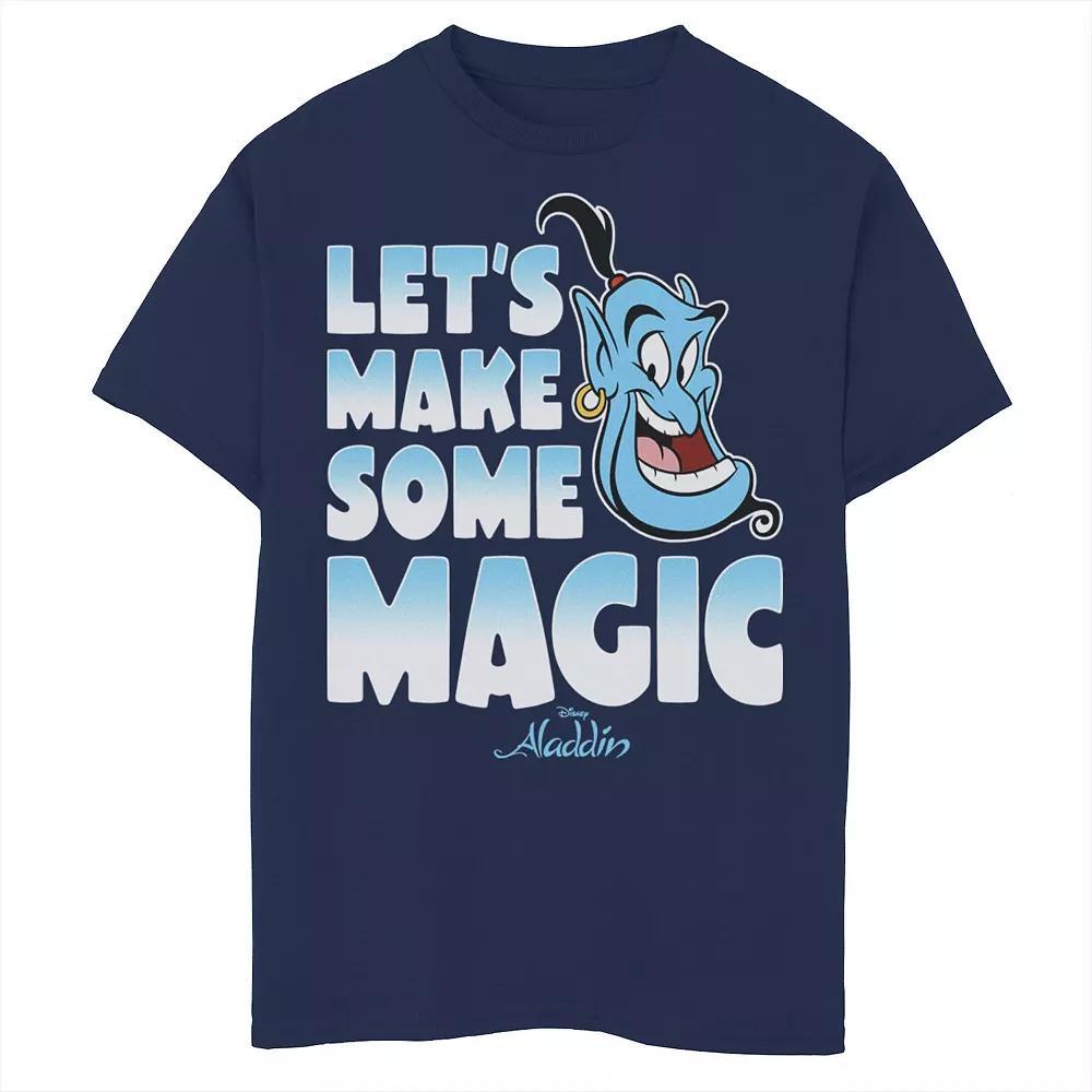 Disney's Aladdin Genie Boys 6-20 Let's Make Some Magic Gradient Text Tee, Boy's,  Product Image