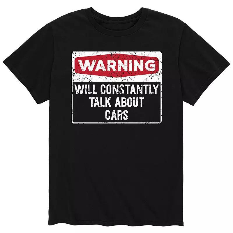 Men's Warning Will Constantly Talk About Cars Tee,  Product Image