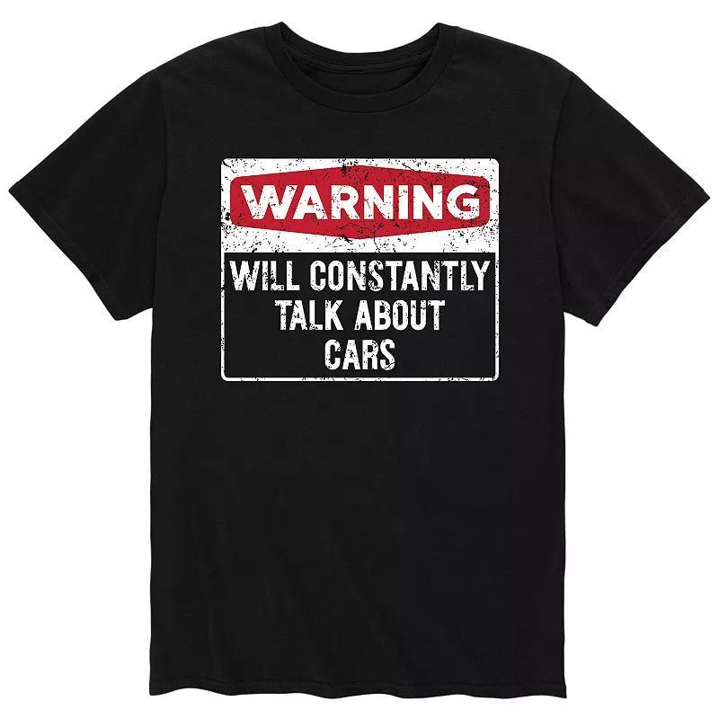 Men's Warning Will Constantly Talk About Cars Tee,  Product Image