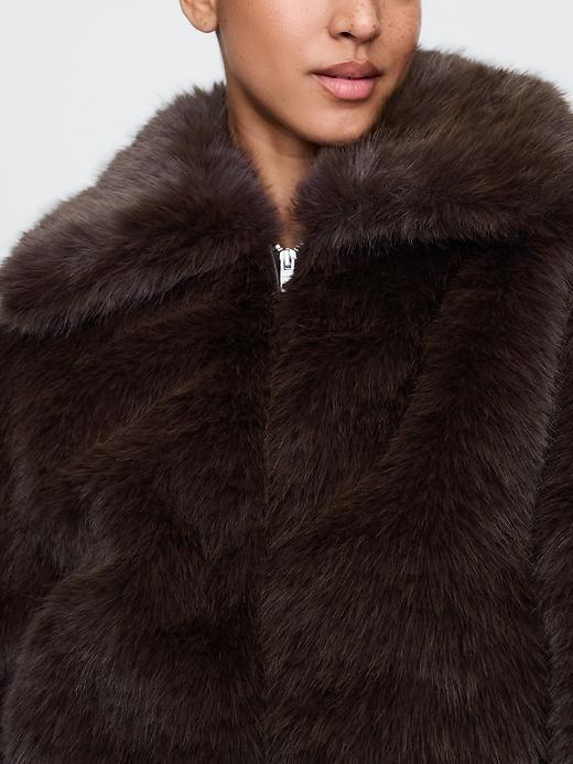 Cropped Faux Fur Jacket Product Image