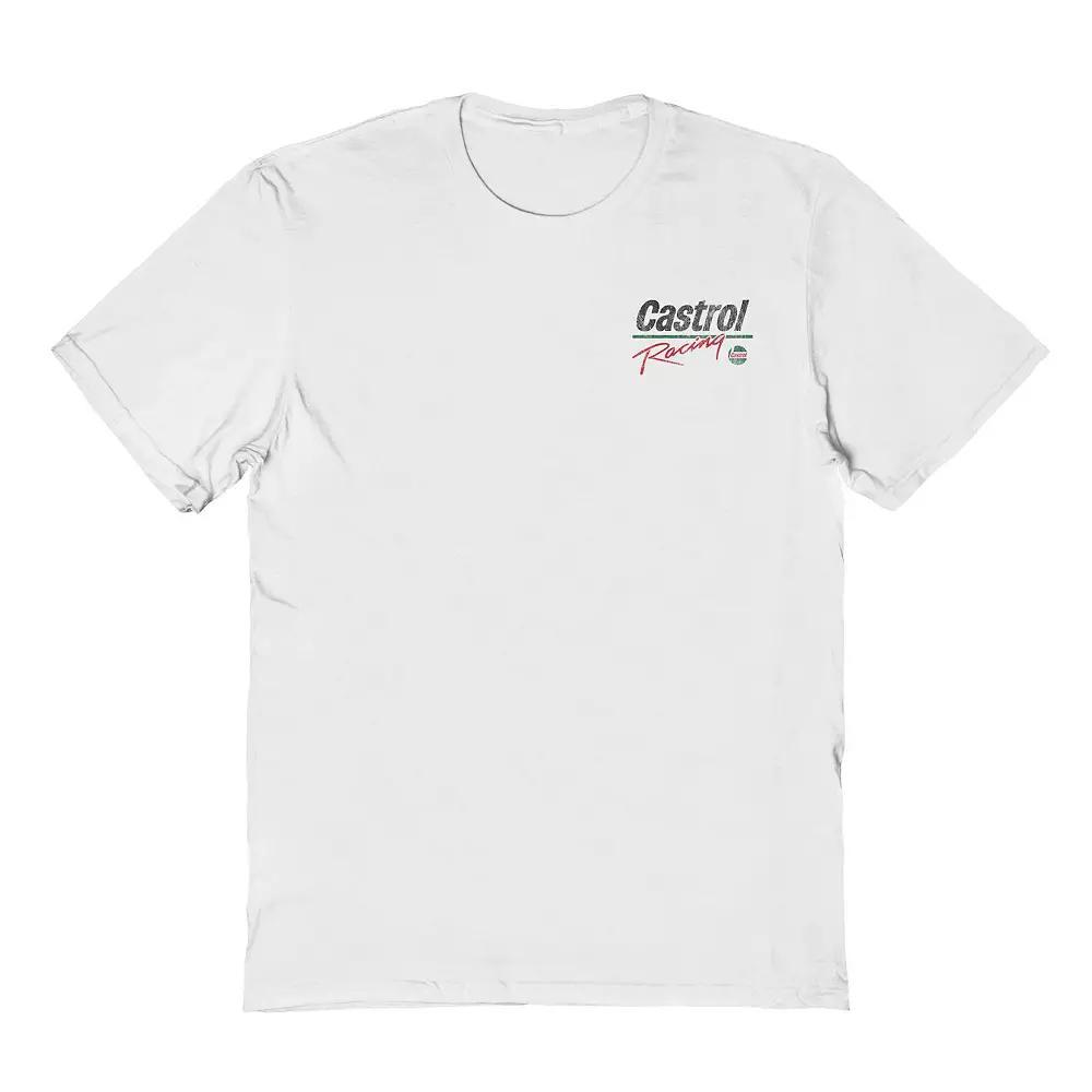 Men's Castrol Racing Trucker Graphic Tee, Size: Small, White Product Image