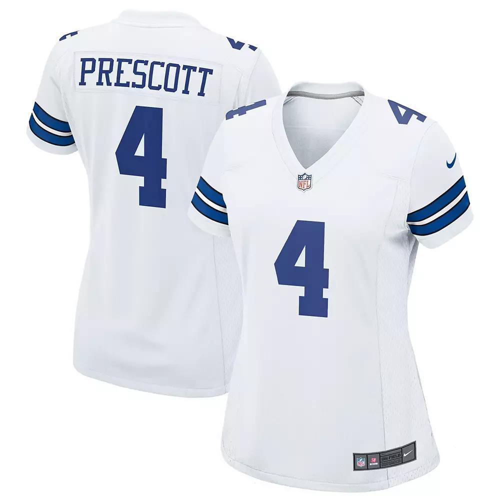 Women's Nike Dak Prescott White Dallas Cowboys Team Game Jersey,  Product Image