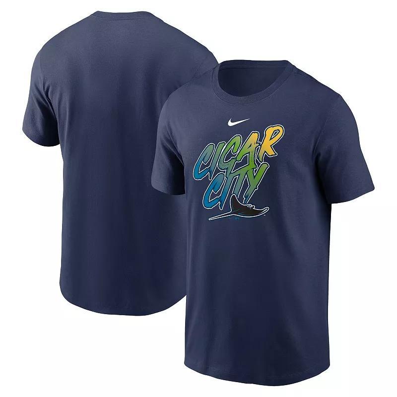 Men's Nike Purple Tampa Bay Rays Cooperstown Collection Team Logo T-Shirt,  Product Image