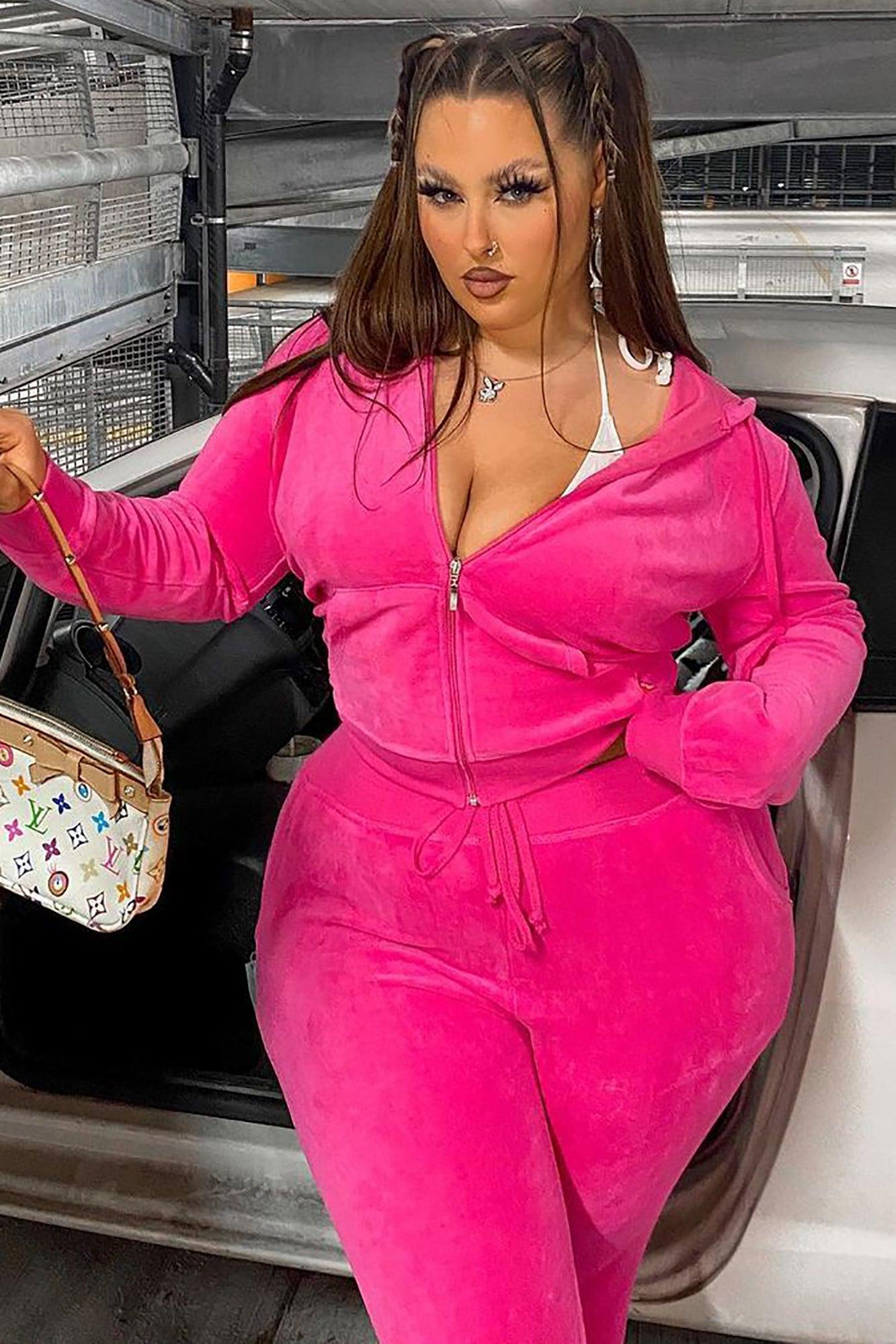 The Original Trendsetter Velour Set - Bubblegum Pink Product Image