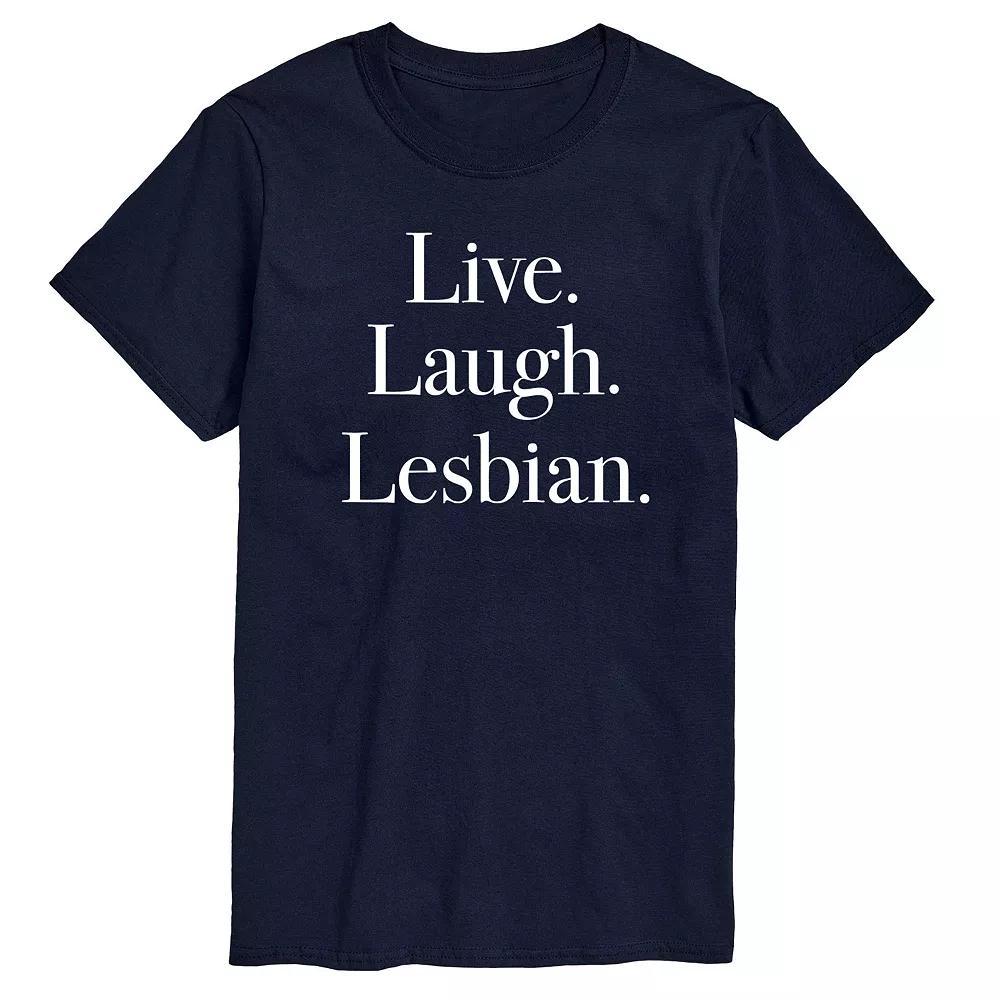 Men's Live Laugh Lesbian Graphic Tee,  Product Image
