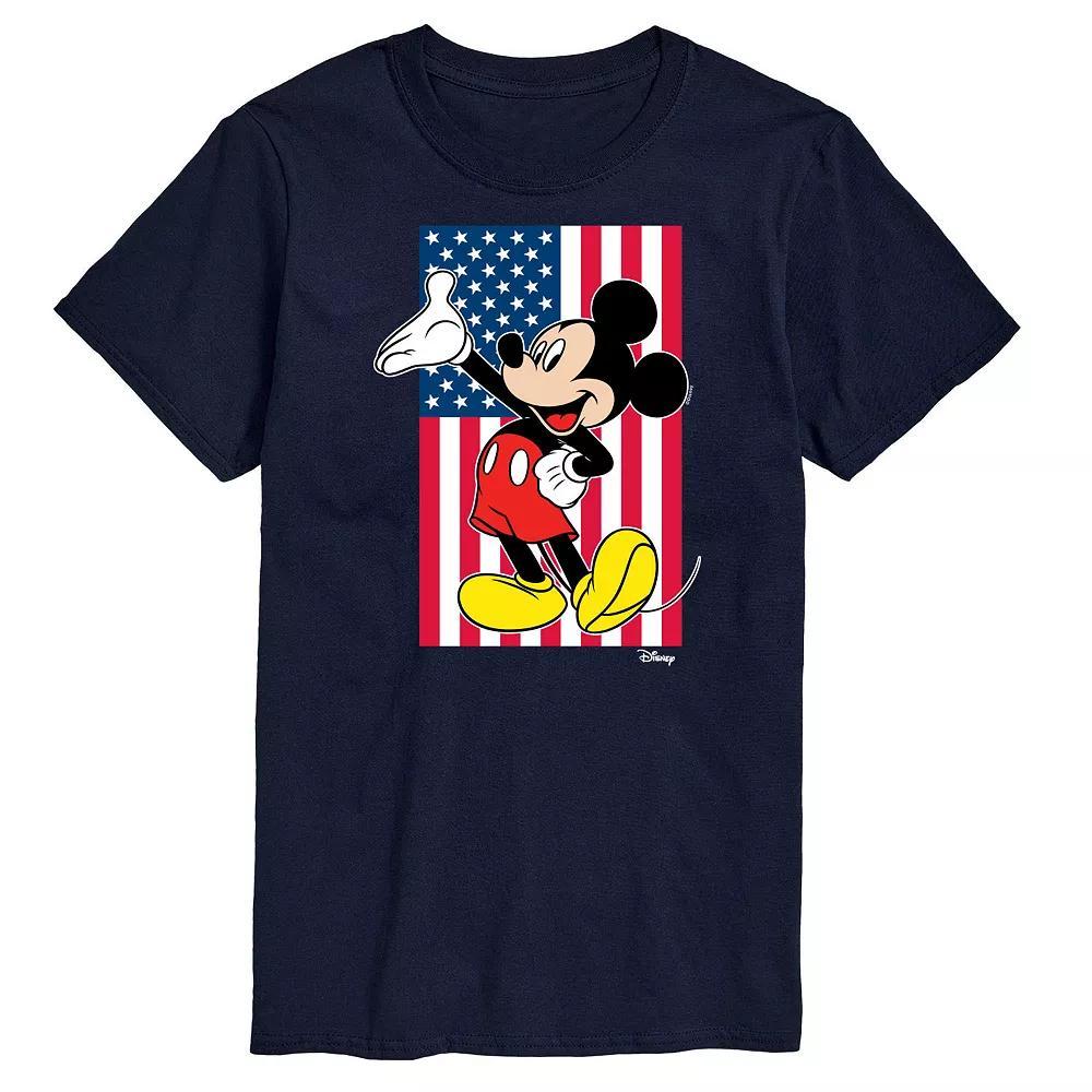 Disney's Mickey Mouse Big & Tall Flag Graphic Tee, Men's, Size: 3XL Tall, Blue Product Image