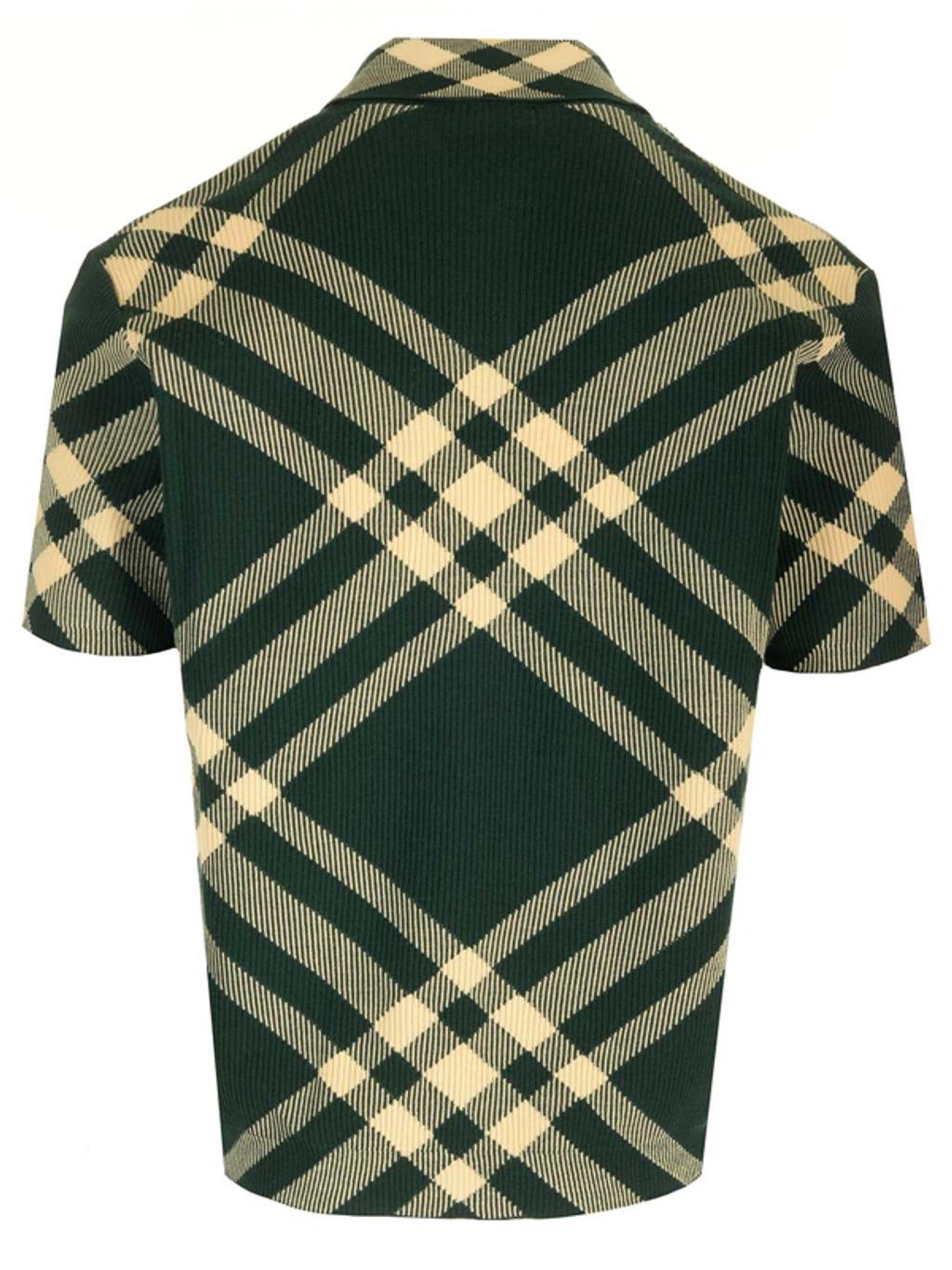 BURBERRY Check Wool Blend Polo Shirt In Daffodil Check Product Image