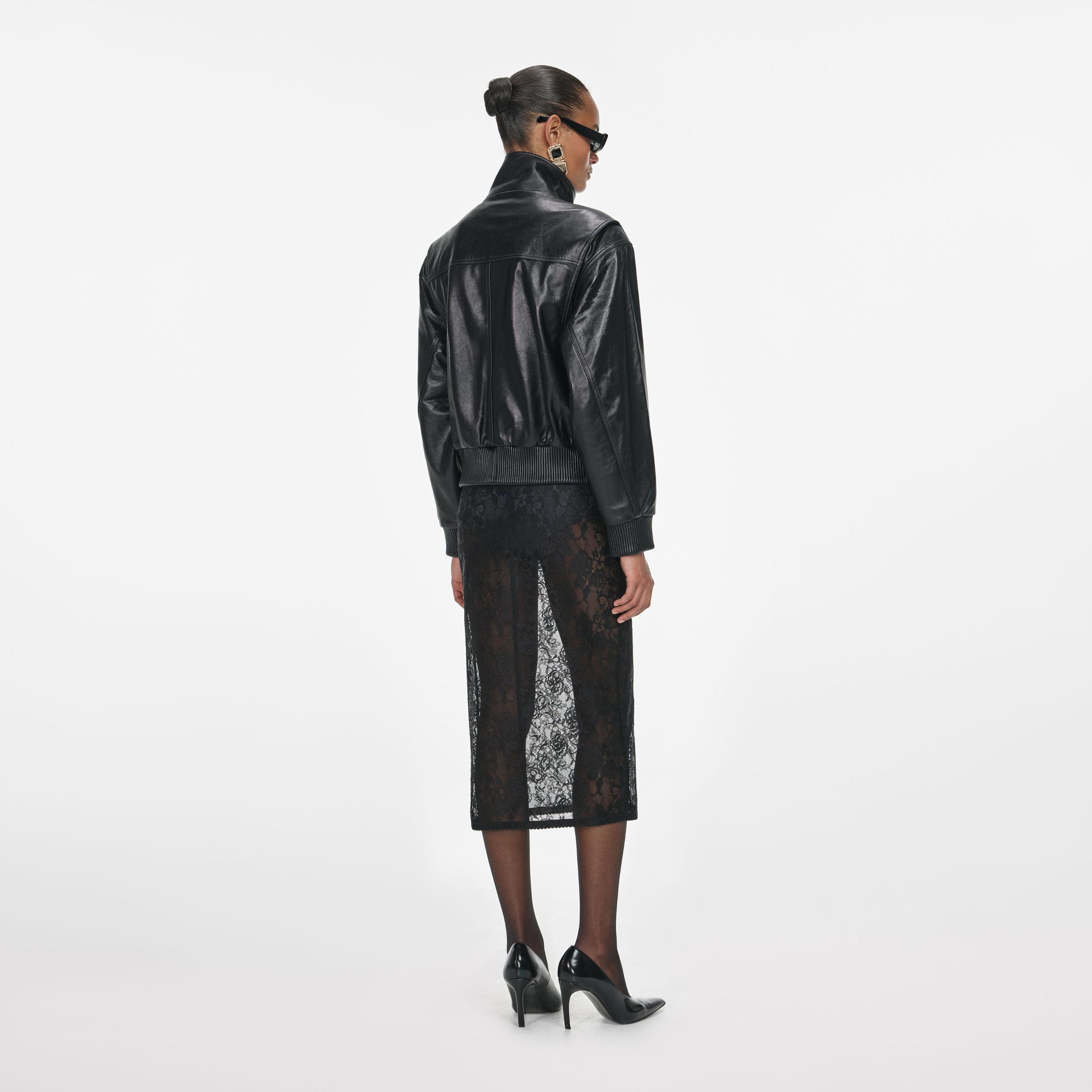 Black Leather Jacket Product Image