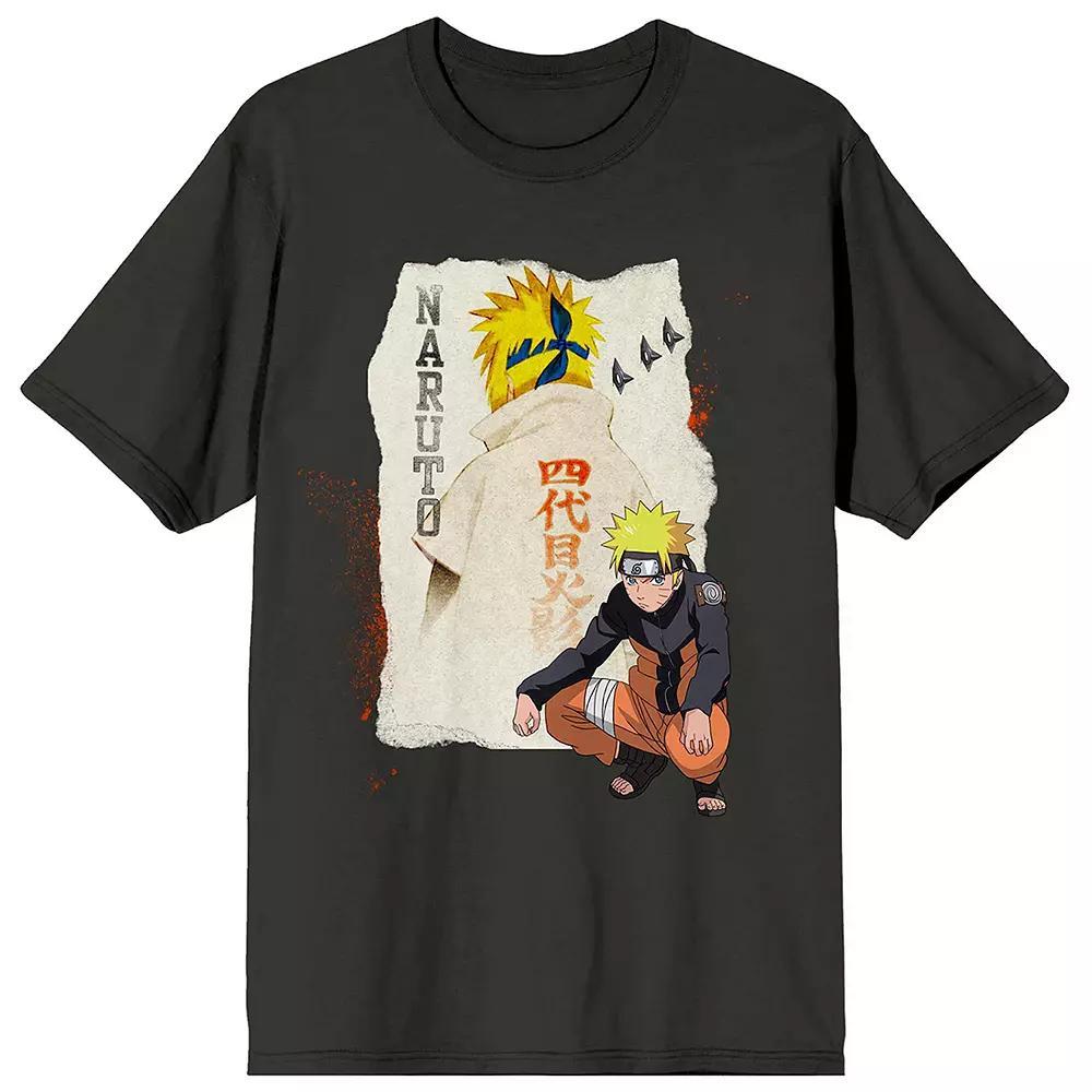 Men's Naruto Shippuden Torn Paper Short Sleeve Graphic Tee,  Product Image