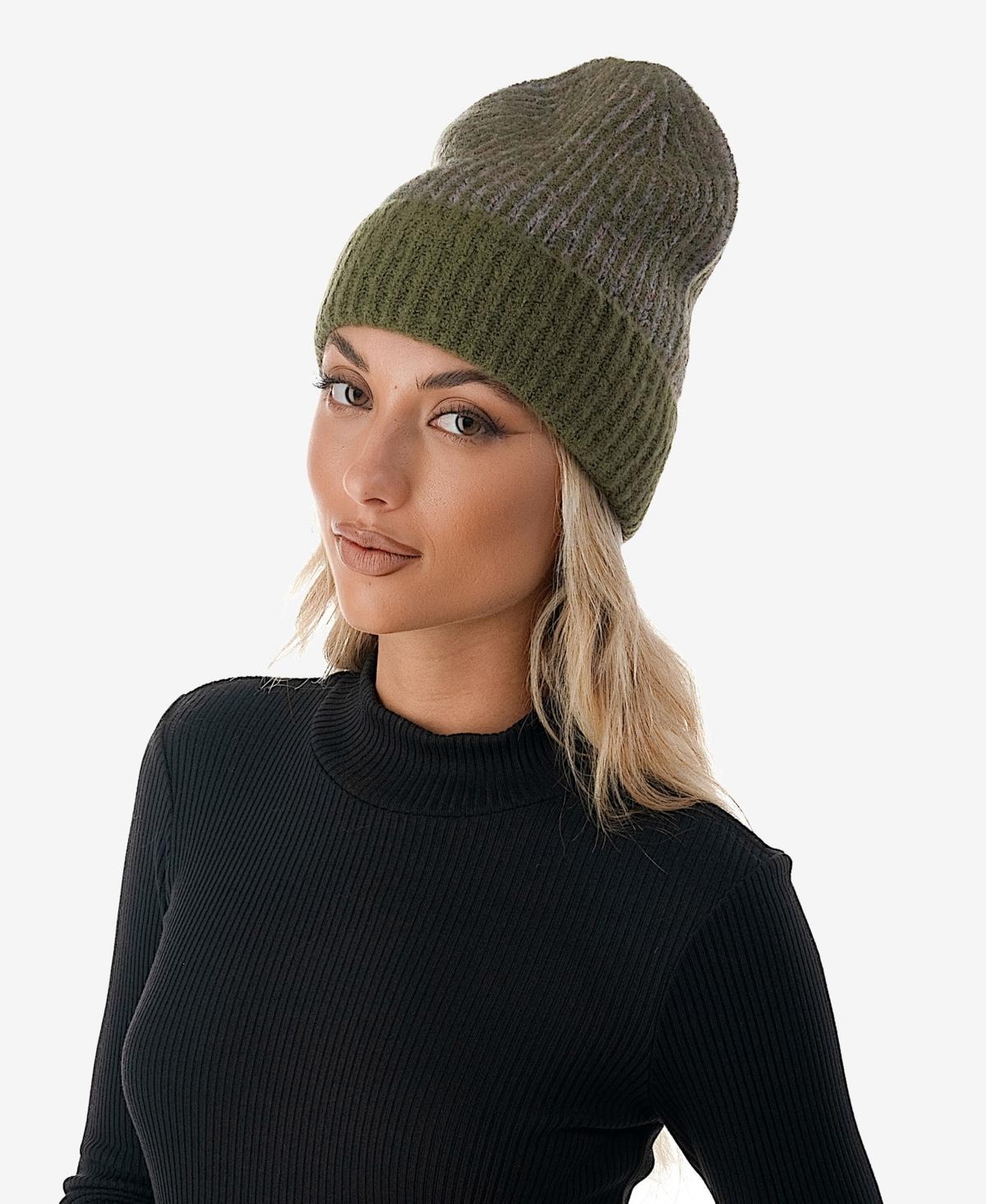 Marcus Adler Womens Confetti Cuff Ribbed Knit Beanie Product Image