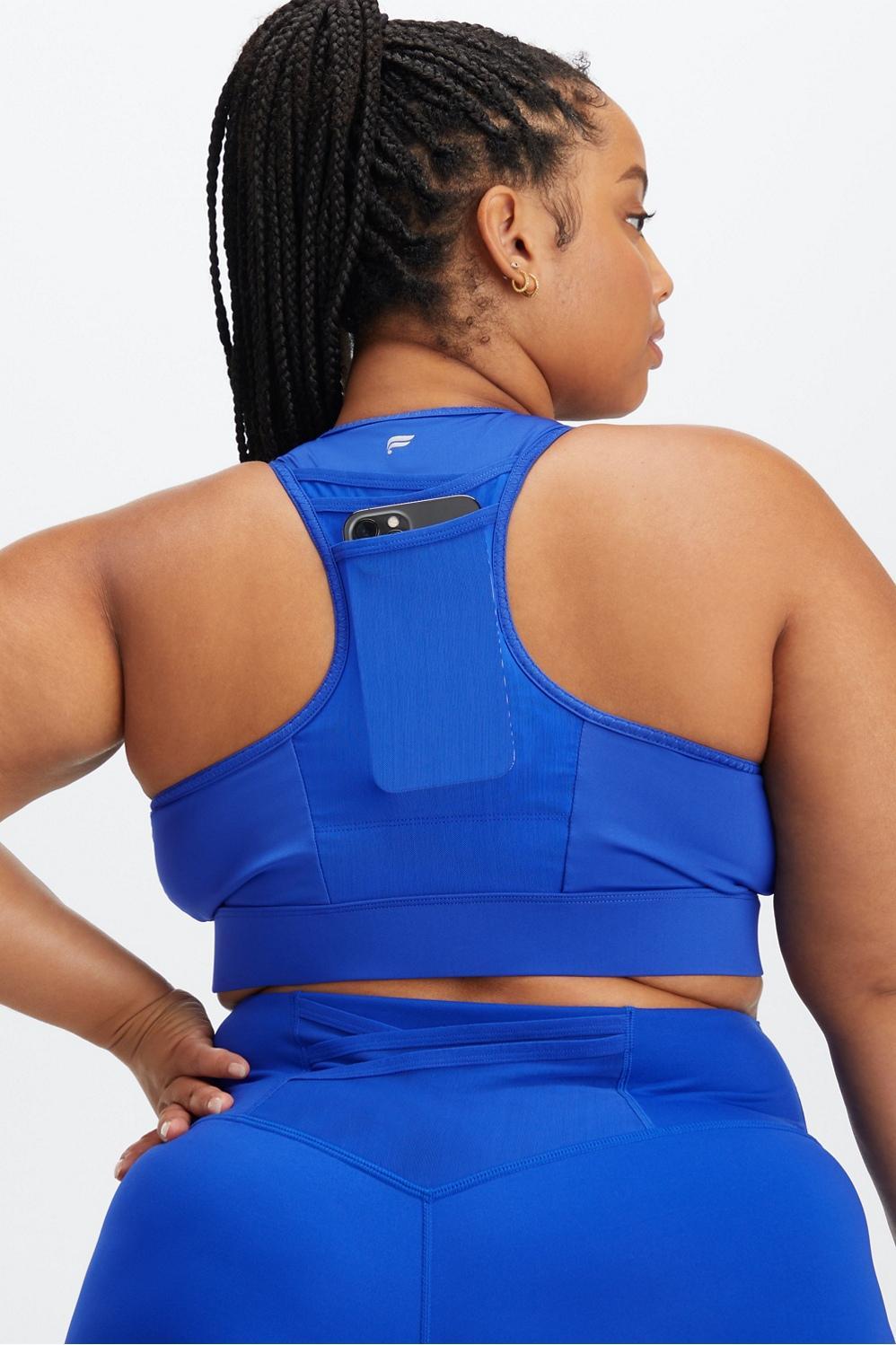 Fabletics Trinity High Impact Sports Bra Womens blue plus Size 4X Product Image