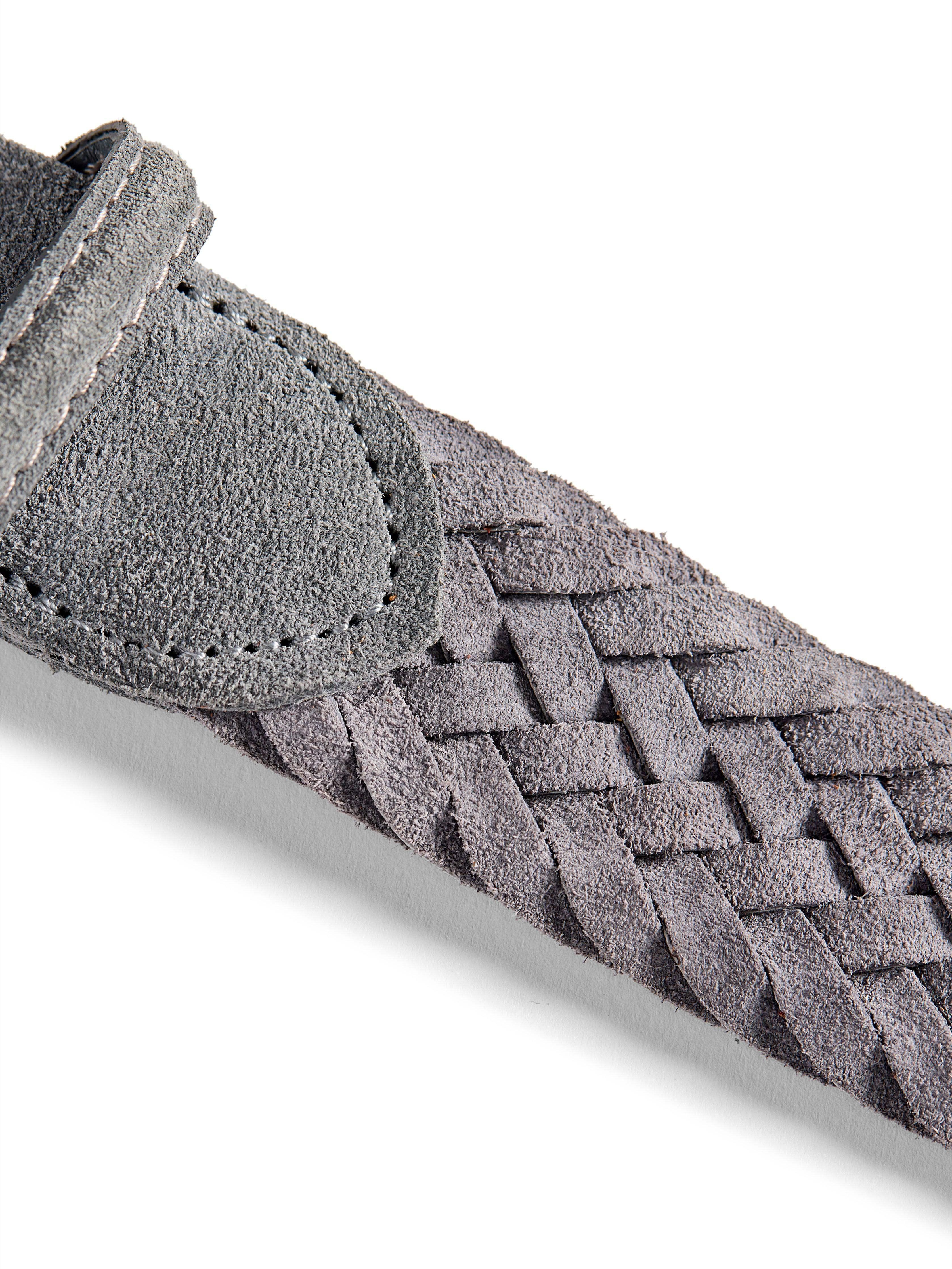 Suede Woven Belt - Grey Male Product Image