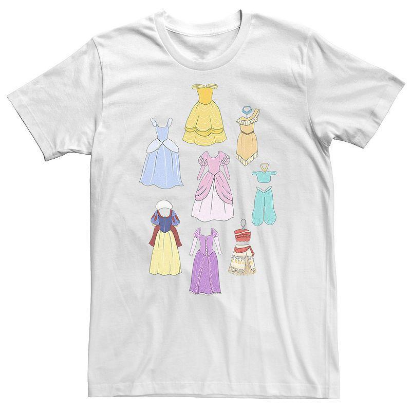 Big & Tall Disney Princess Dress Collage Portrait Tee, Men's, Size: Large Tall, White Product Image