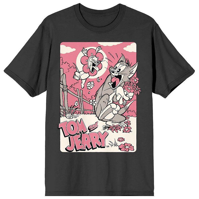 Men's Tom & Jerry Characters Tee, Size: XXL, Grey Product Image