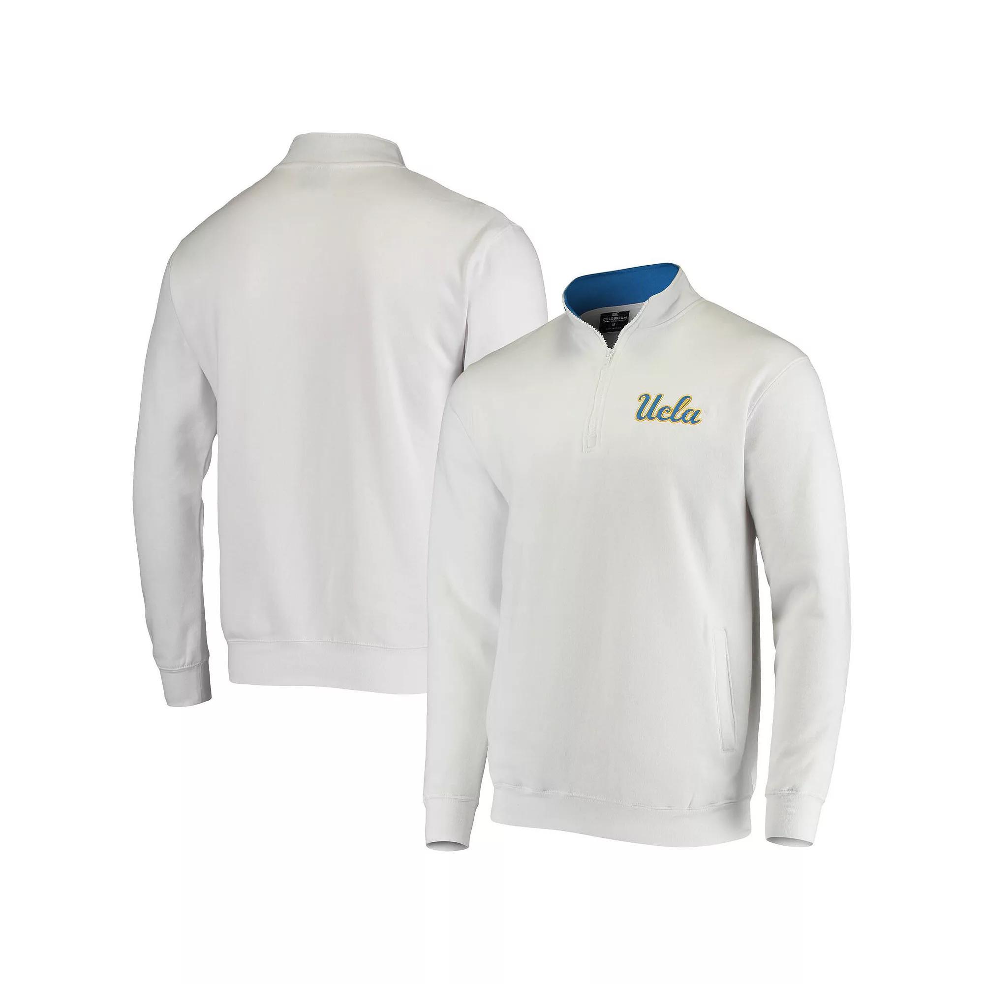 Men's Colosseum White UCLA Bruins Tortugas Logo Quarter-Zip Jacket,  Product Image