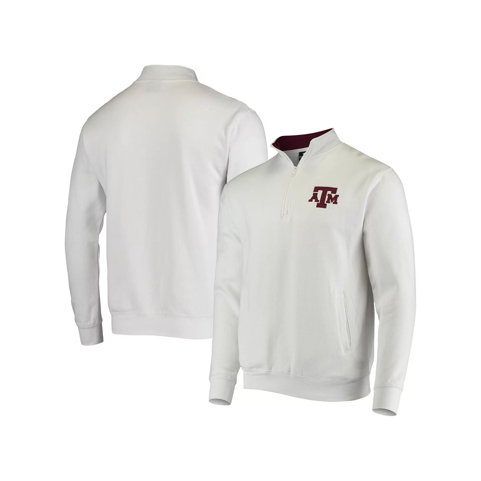 Men's Colosseum White Texas A&M Aggies Tortugas Logo Quarter-Zip Jacket,  Product Image