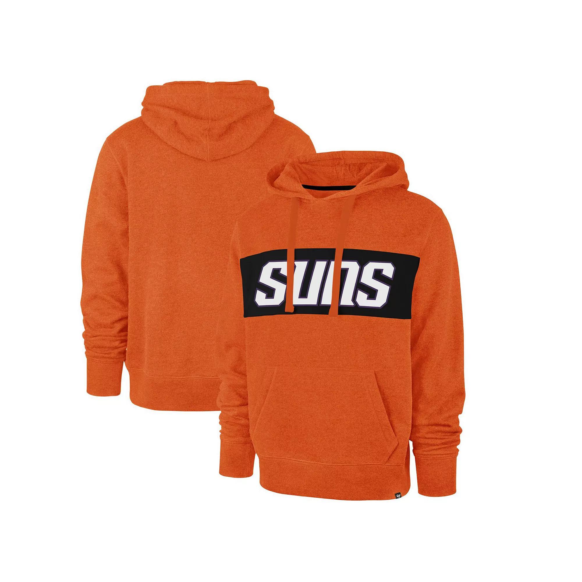 Men's '47 Orange Phoenix Suns 2021/22 City Edition Wordmark Chest Pass Pullover Hoodie, Size: 2XL, Phx Orange Product Image