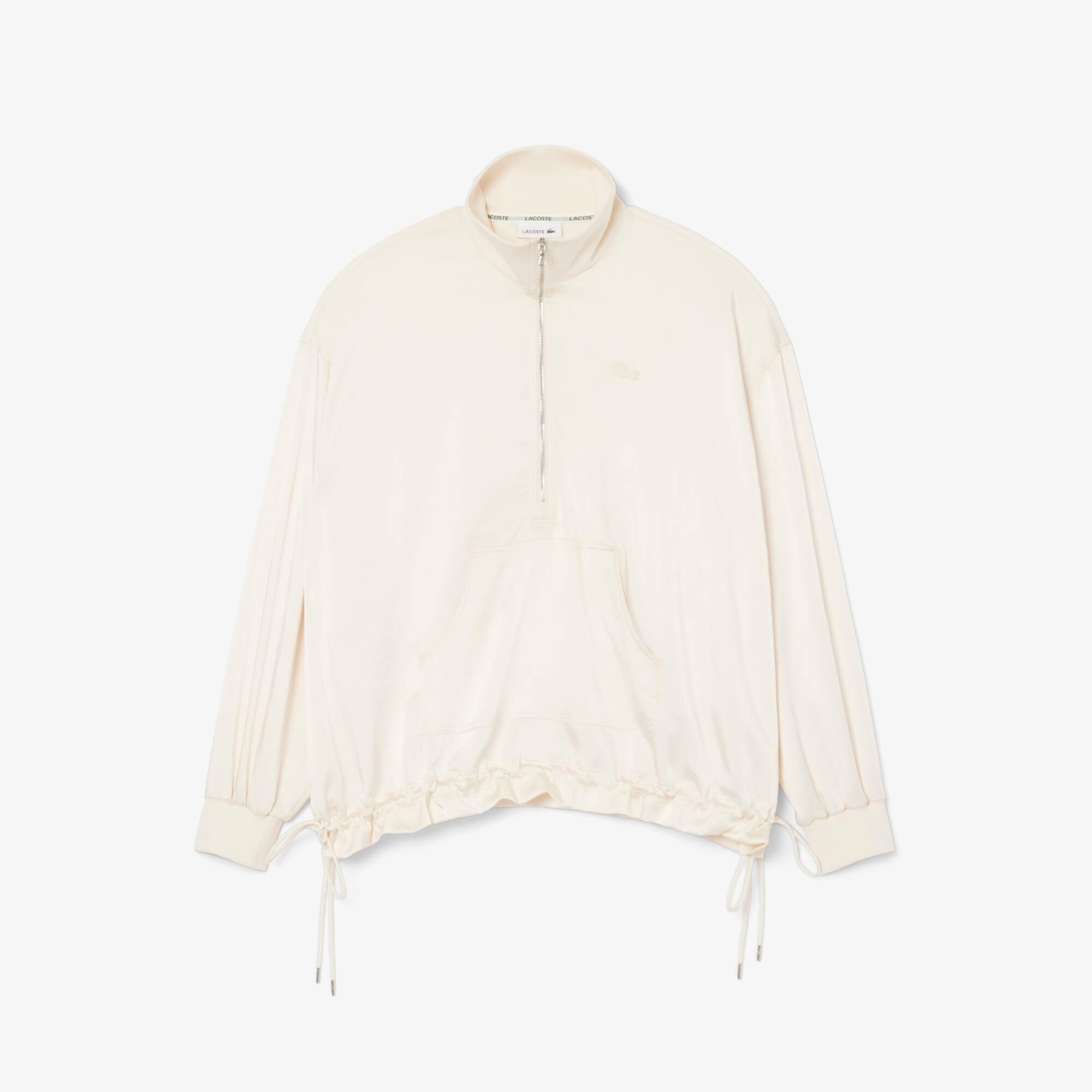 High Zipped Neck Oversized Popover Jacket Product Image
