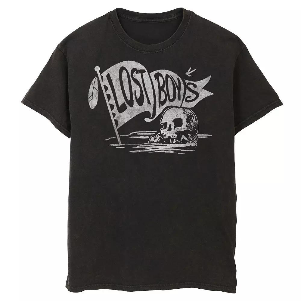 Disney's Peter Pan Men's The Lost Boys Skull Clan Banner Tee, Size: Large, Black Product Image