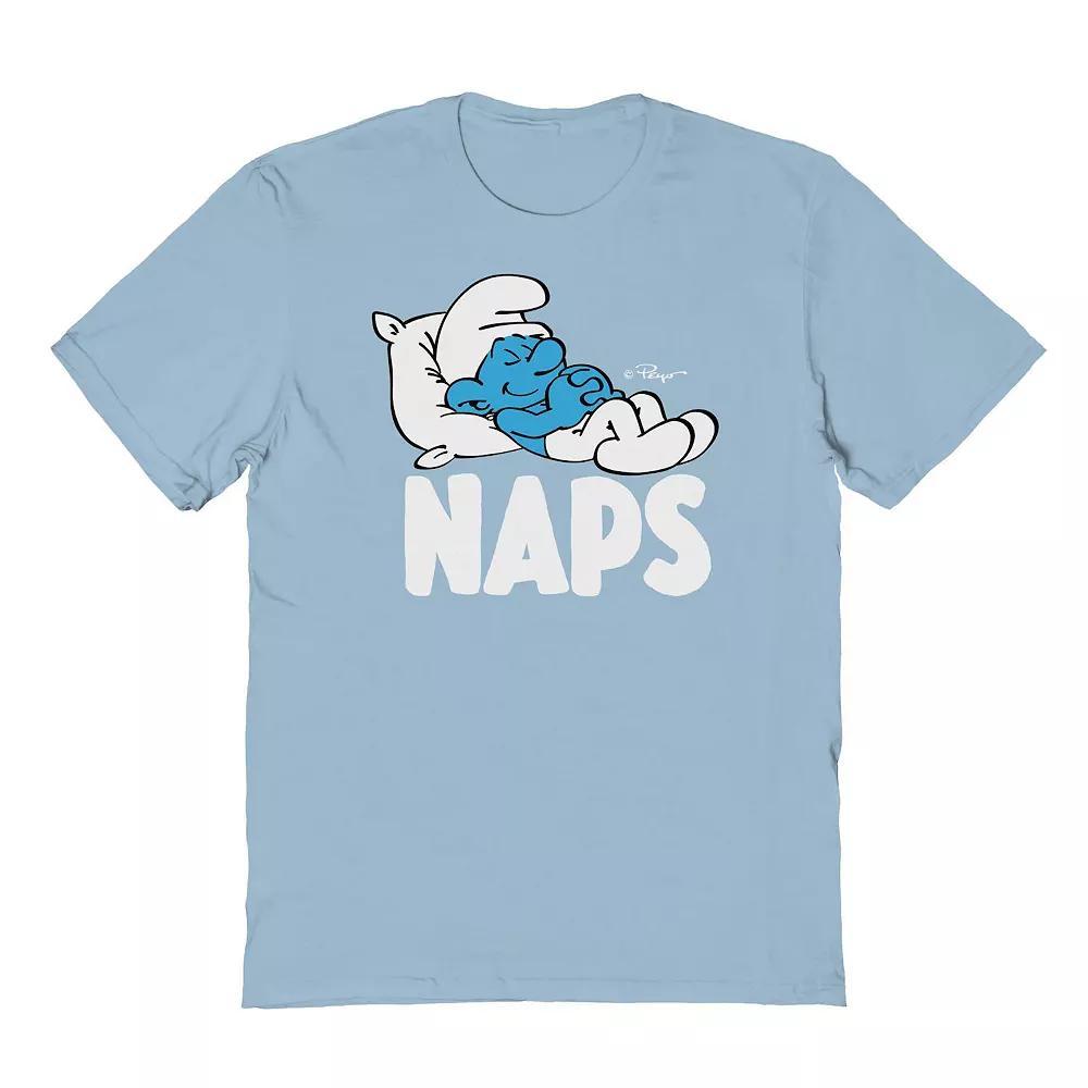 Men's Smurfs Naps 2 Graphic Tee, Size: Large, Black Product Image