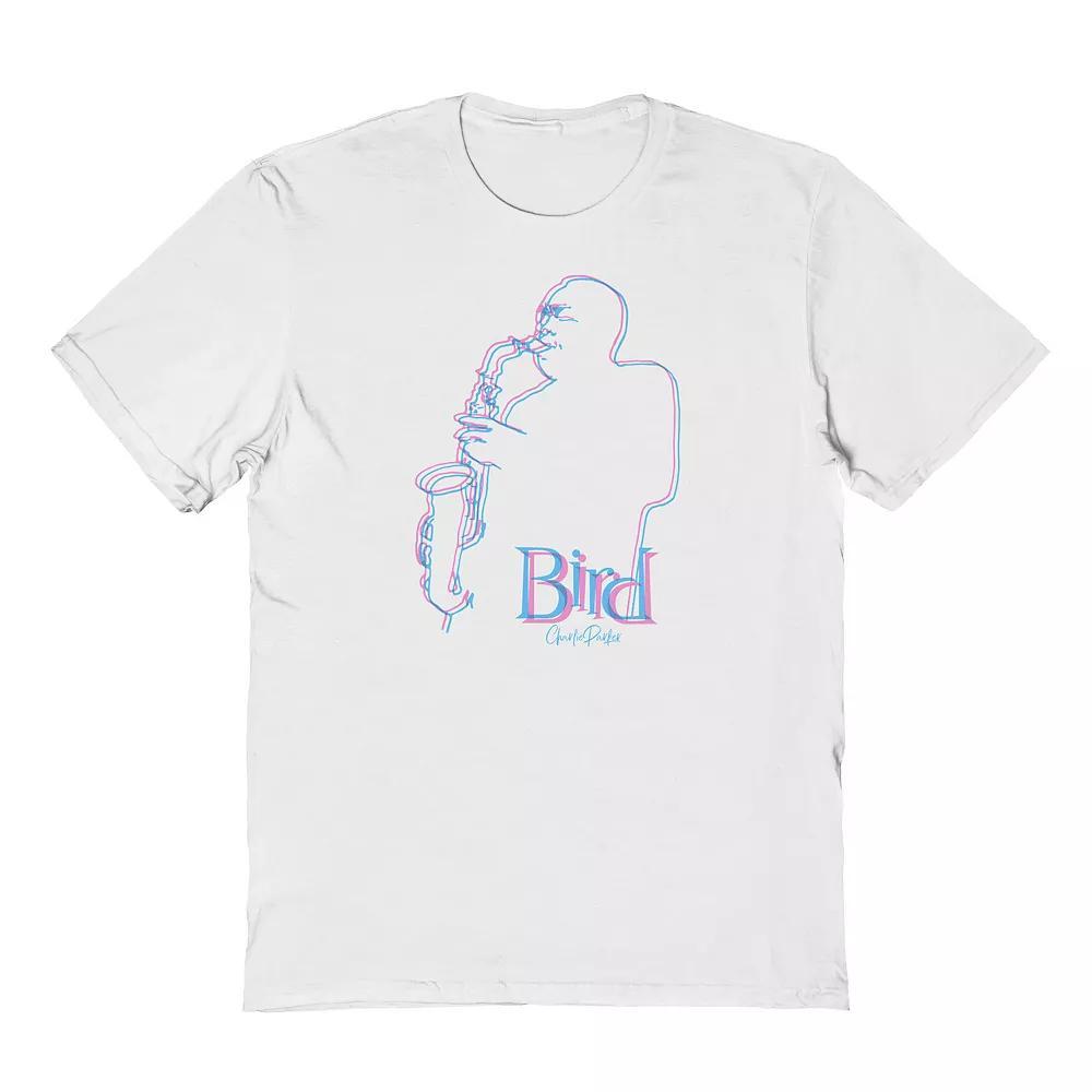 Men's Bird 3D Graphic Tee, Size: Medium, White Product Image