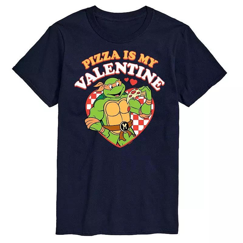 Men's TMNT Pizza Is My Valentine Tee, Size: Small, Blue Product Image