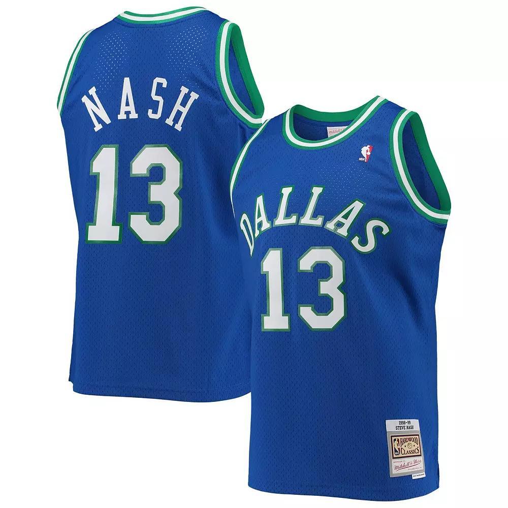 Men's Mitchell & Ness Steve Nash Blue Dallas Mavericks Hardwood Classics Swingman Jersey,  Product Image