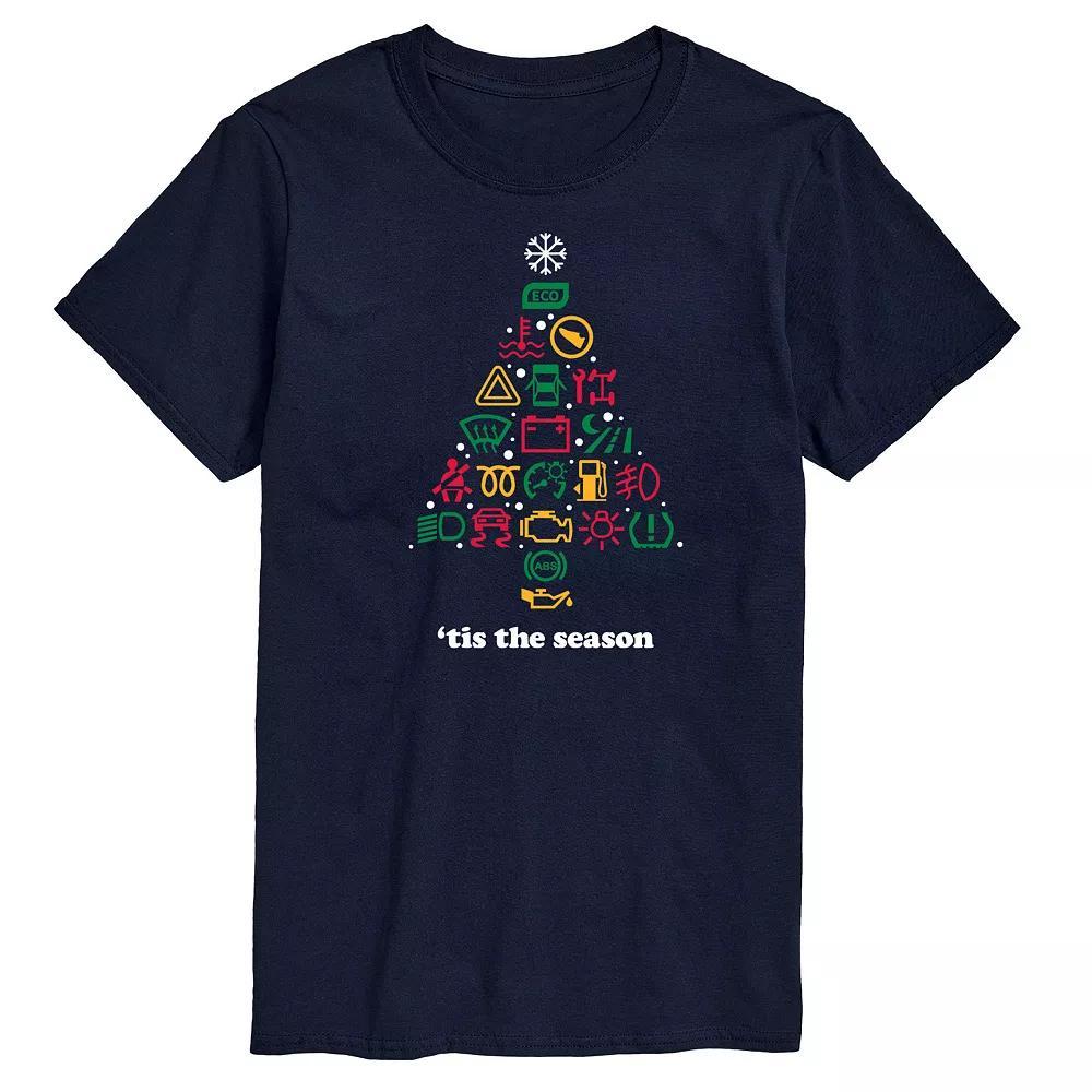 Big & Tall Car Dashboard Christmas Tree Graphic Tee, Men's,  Product Image