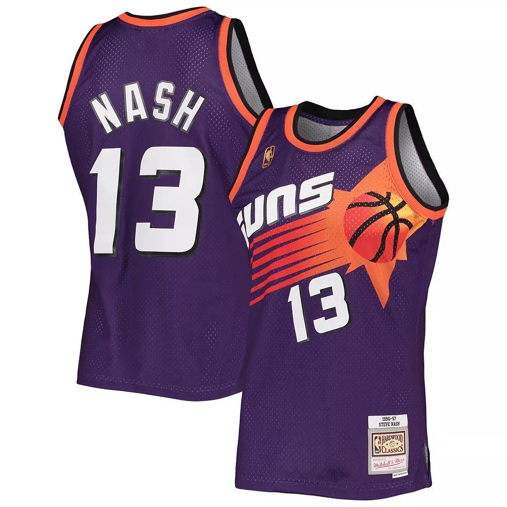 Men's Mitchell & Ness Steve Nash Purple Phoenix Suns 1996/97 Hardwood Classics Swingman Jersey,  Product Image