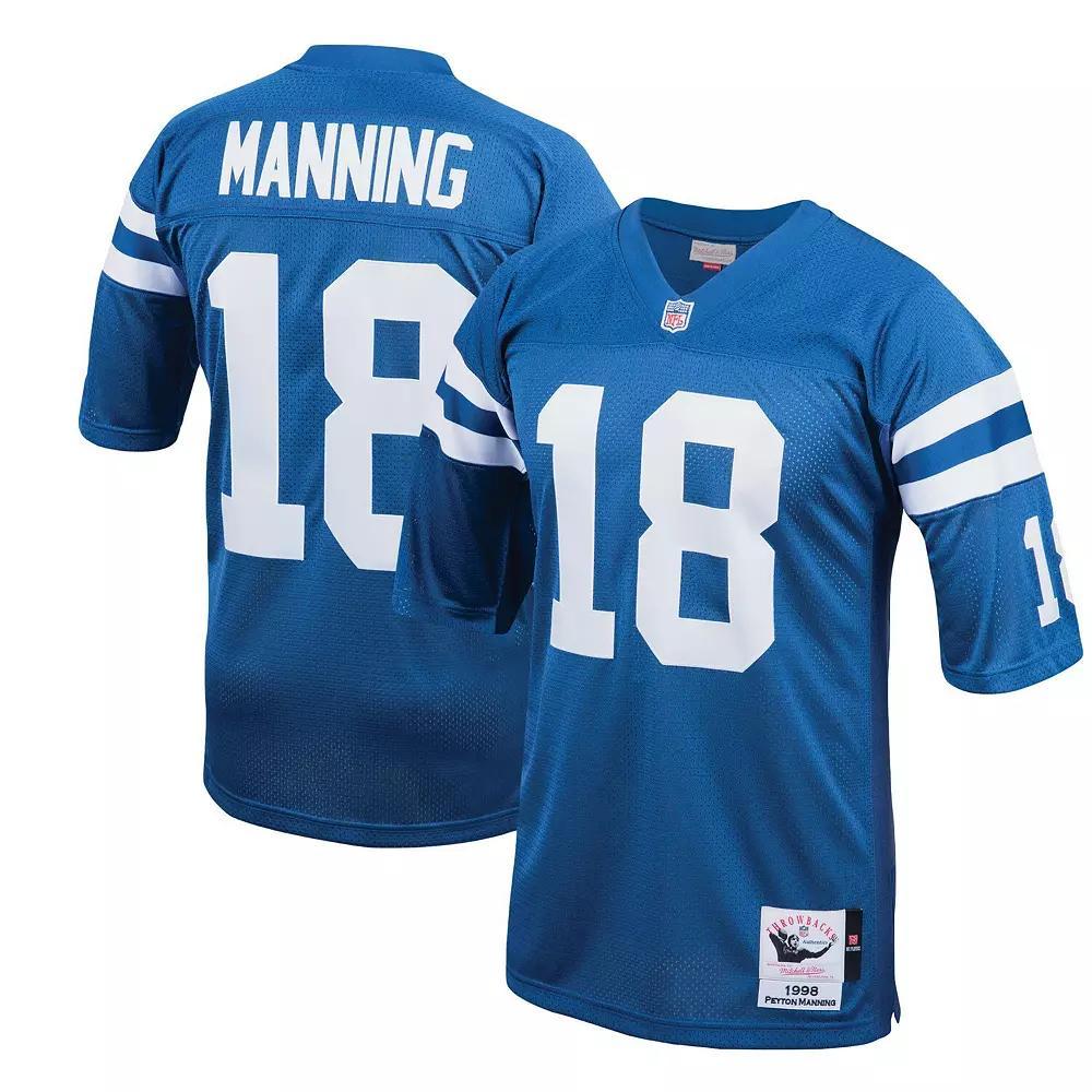 Men's Mitchell & Ness Peyton Manning Royal Indianapolis Colts 1998 Authentic Throwback Retired Player Jersey,  Product Image