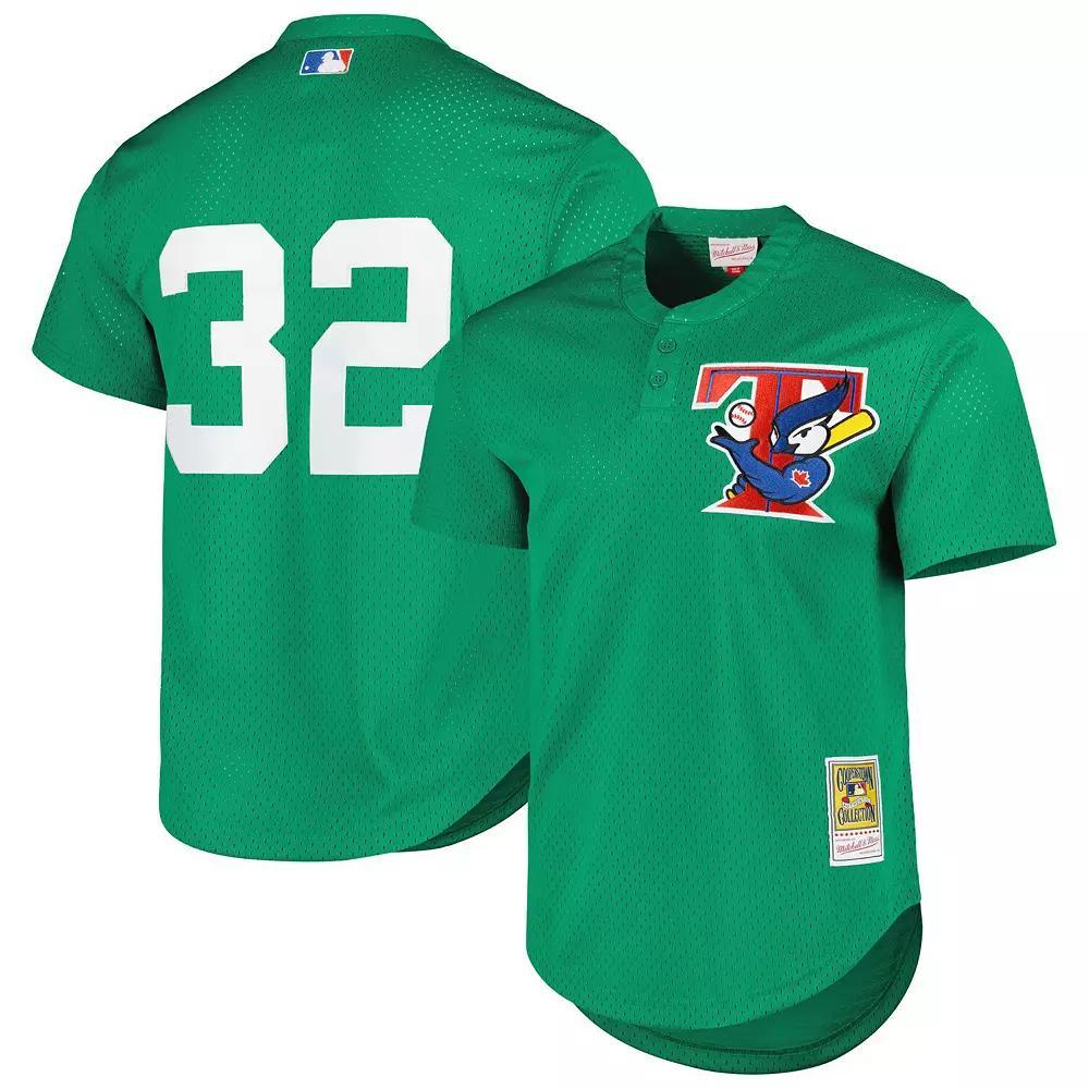 Men's Mitchell & Ness Green Toronto Blue Jays Cooperstown Collection Mesh Batting Practice Jersey,  Product Image