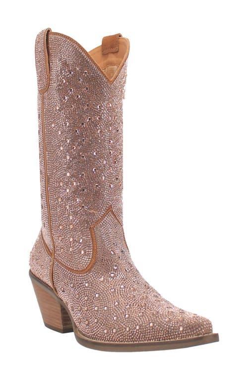 Dingo Silver Dollar Rhinestone Embellished Leather Western Boots Product Image