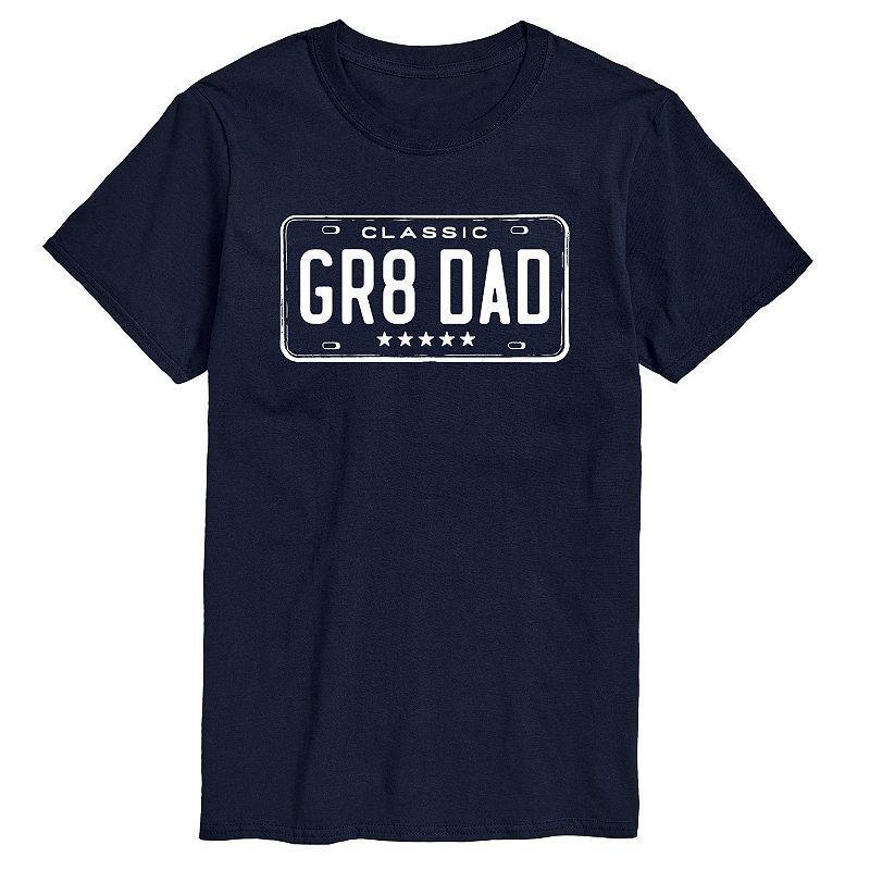 Mens GR8 DAD License Plate Graphic Tee Product Image