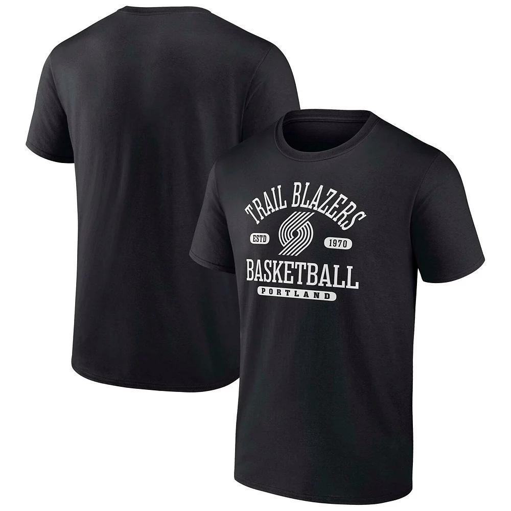 Men's Fanatics  Black Portland Trail Blazers Calling Plays T-Shirt, Size: Medium Product Image