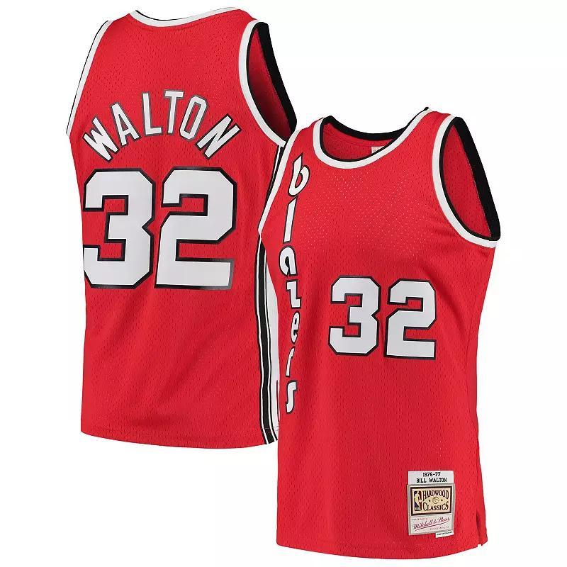 Mens Mitchell & Ness Bill Walton Portland Trail Blazers 1976-77 Hardwood Classics Swingman Player Jersey Product Image